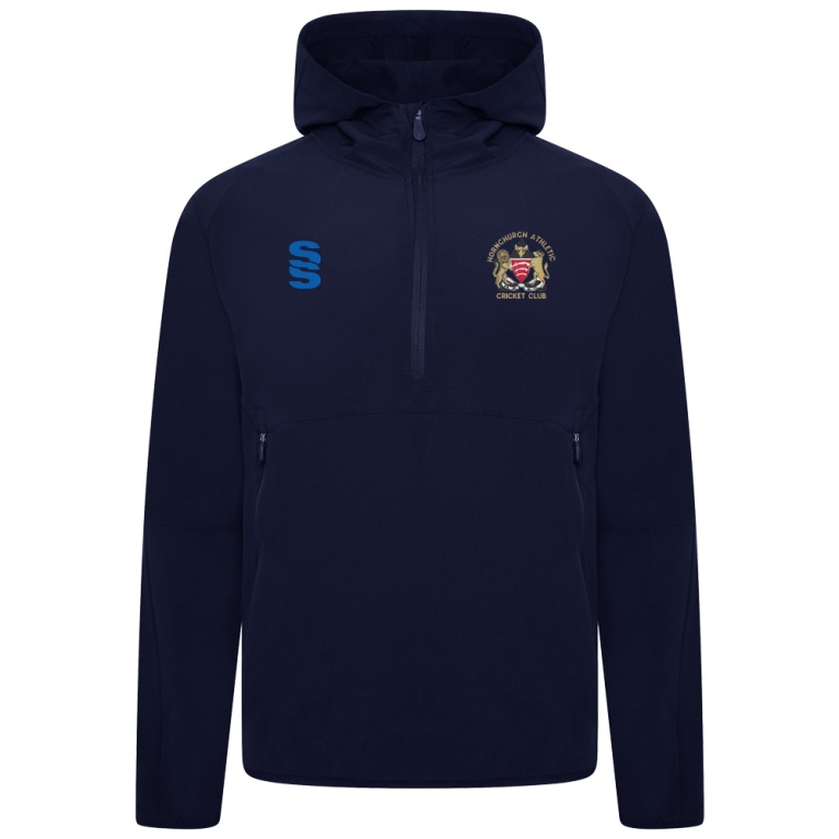 HORNCHURCH ATHLETIC CC Dual Elite 1/4 Zip Hoody / Rain Jacket : Navy