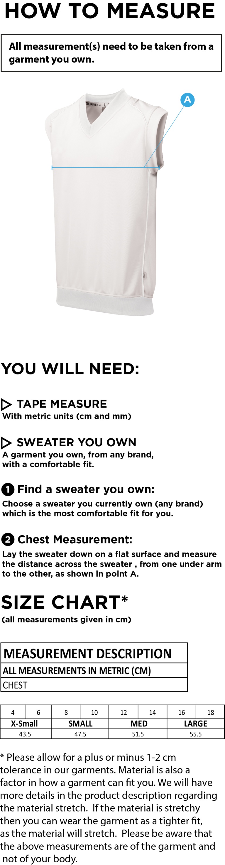 HORNCHURCH ATHLETIC CC BLAST SLEEVELESS WOMENS SWEATER-Ivory - Size Guide