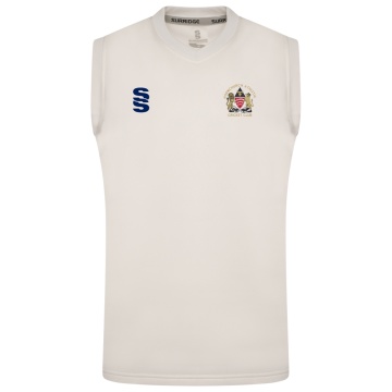 HORNCHURCH ATHLETIC CC BLAST SLEEVELESS WOMENS SWEATER-Ivory